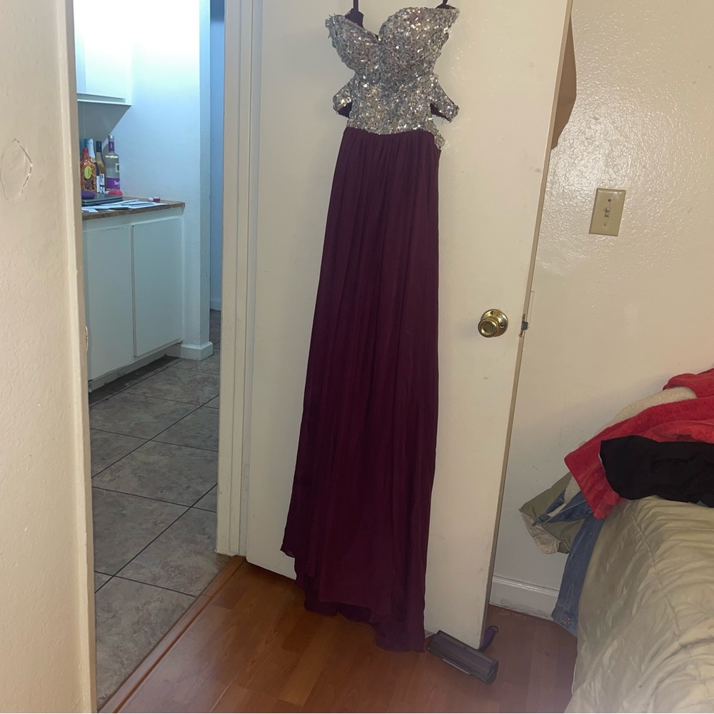 Strapless long formal dress